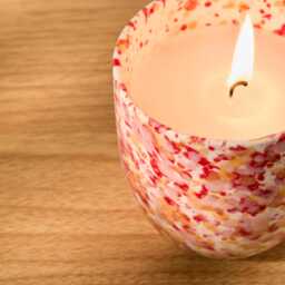 Olney Single Wick 8cm Ceramic Candle - Oud Wood & Rose Scent In Paprika - thumbnail 4