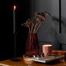 Olney Single Wick 8cm Ceramic Candle - Oud Wood & Rose Scent In Paprika - thumbnail 2