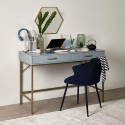 Elland 22.5cm Glass Table Lamp - Sage Green & Chrome - thumbnail 2