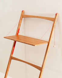 Leandesk Bamboo Folding Sit-Stand Desk – Compact Standing Desk, Space-Saving Sustainable Design Compact (660mm wide) - thumbnail 7