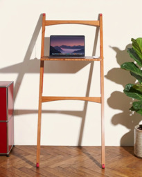 Leandesk Bamboo Folding Sit-Stand Desk – Compact Standing Desk, Space-Saving Sustainable Design Compact (660mm wide)
