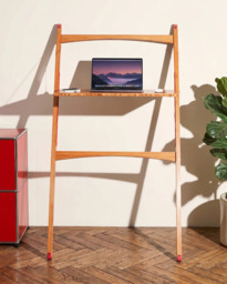 Leandesk Bamboo Folding Sit-Stand Desk – Compact Standing Desk, Space-Saving Sustainable Design Original (860mm wide)