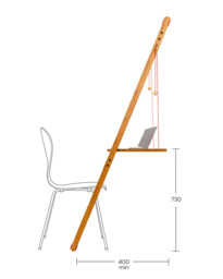 Leandesk Folding Sit-Stand Desk Original (860mm wide) - thumbnail 9