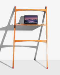 Leandesk Bamboo Folding Sit-Stand Desk – Compact Standing Desk, Space-Saving Sustainable Design Original (860mm wide)
