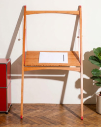 Leandesk Bamboo Folding Sit-Stand Desk – Compact Standing Desk, Space-Saving Sustainable Design Original (860mm wide) - thumbnail 6