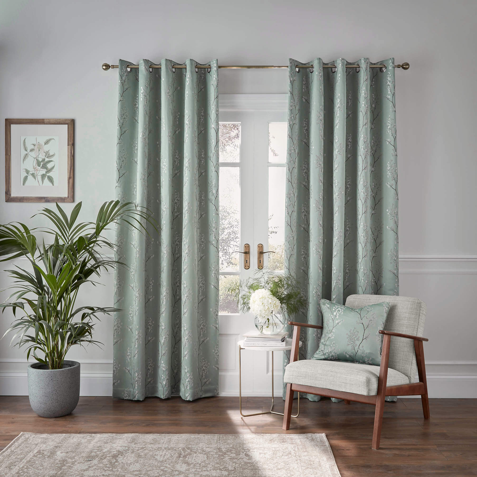 Ashley Wilde Wilstone Blackout Curtains, 168 x 137cm, Spa