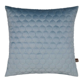Scatter Box Halo Quilted Velvet Cushion, Cloud Blue