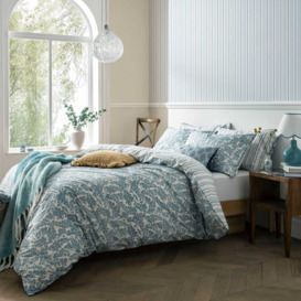 Laura Ashley Cariad Spray Duvet Set, King, Newport Blue