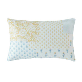 Laura Ashley Laurissa Patchwork Standard Pillowcase Set, Pale Seaspray
