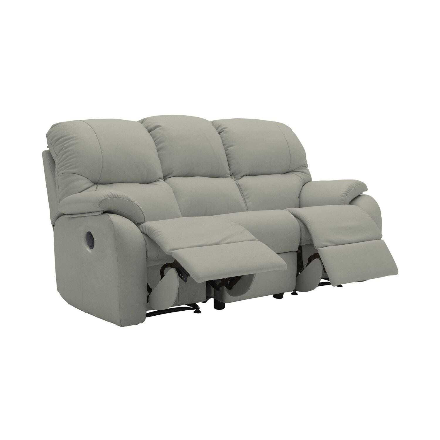 G Plan Mistral Small 3 Seater Double Power Recliner Leather Sofa by