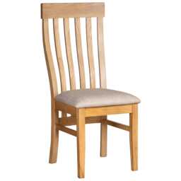 Casa Tavistock Slat Back Dining Chair, Fabric Seat