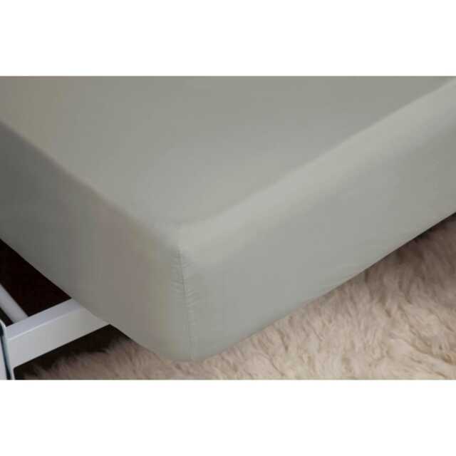 Belledorm 400 Thread Count Egyptian Cotton Extra Deep Fitted Sheet, Double, Platinum - image 1