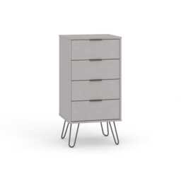 Casa Alden 4 Drawer Narrow Chest of Drawers, Grey - thumbnail 3