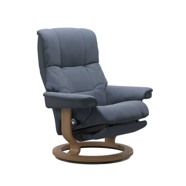 Stressless Mayfair Medium Power Dual Power Recliner Chair, Paloma Sparrow Blue - image 1