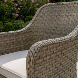 Kettler Charlbury Rattan Bistro Set, 2 Seater, Ivory - thumbnail 2