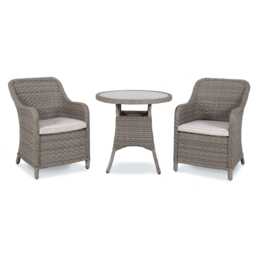 Kettler Charlbury Rattan Bistro Set, 2 Seater, Ivory - thumbnail 5