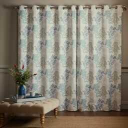 Laura Ashley Tenby Blackout Eyelet Curtains, 223 X 228cm, Seaspray - thumbnail 2