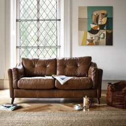 Casa Saddler Midi Leather Sofa
