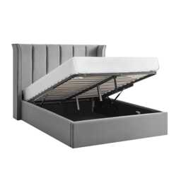 Casa Polly Ottoman Bed Frame, King, Silver - thumbnail 2