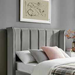 Casa Polly Ottoman Bed Frame, King, Silver - thumbnail 3