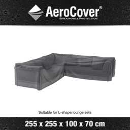 Aerocover Weather Resistant Outdoor Corner Sofa Cover, L-Shape, 255x255x100x70cm - thumbnail 2