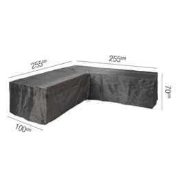 Aerocover Weather Resistant Outdoor Corner Sofa Cover, L-Shape, 255x255x100x70cm