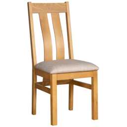 Casa Tavistock Twin Slat Back Dining Chair, Fabric Seat