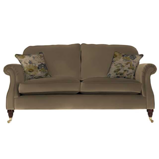 Parker Knoll Westbury Large 2 Seater Leather Sofa, Como Sage