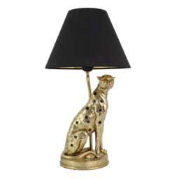 Casa Leopard Table Lamp, Gold & Black