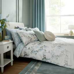 Laura Ashley Mirabelle Duvet Set, Super King, Pale Seaspray