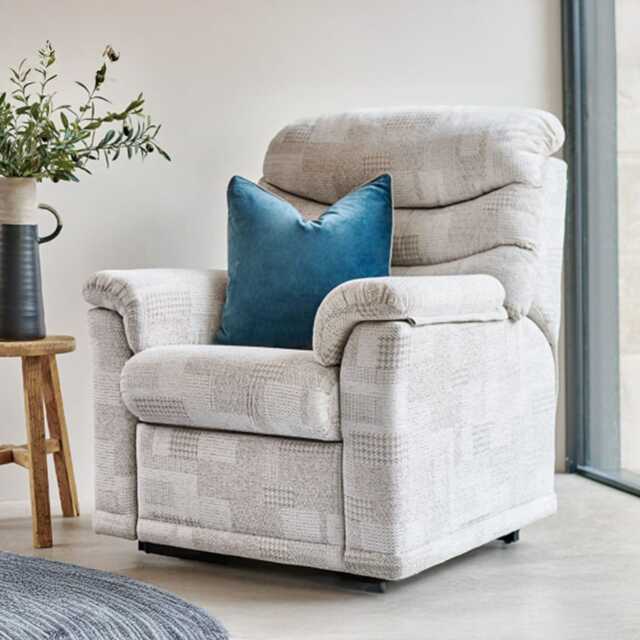 G Plan Malvern Manual Fabric Recliner Armchair, Harbour Sand - image 1