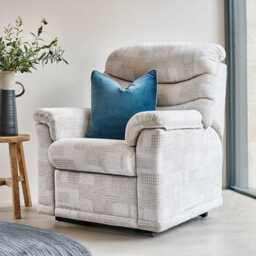 G Plan Malvern Manual Fabric Recliner Armchair, Harbour Sand