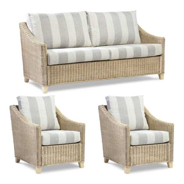 Desser Dijon 3 Seater Cane Sofa - image 1