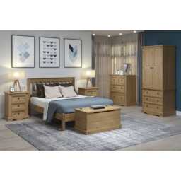 Casa Connor 3 Drawer Bedside Cabinet, Pine - thumbnail 2