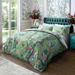 Graham & Brown Chinoiserie Garden Duvet Set, Super King, Green