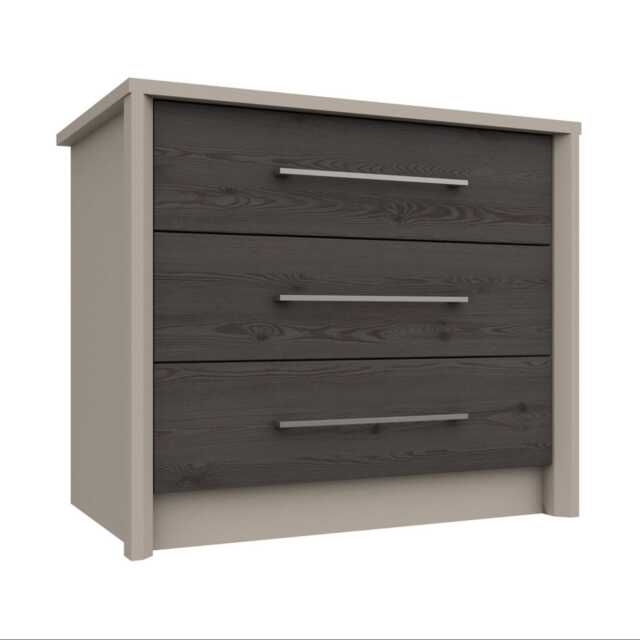 Casa Lyon 3 Drawer Chest, Anthracite - image 1
