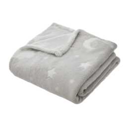 Atmosphera Kids Glow in the Dark Blanket, Grey - thumbnail 1