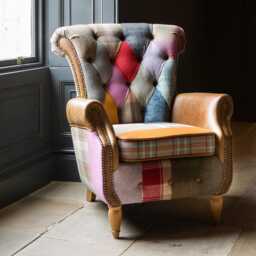 Casa Patchwork Dickinson Fabric Armchair - thumbnail 1
