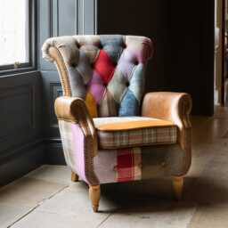 Casa Patchwork Dickinson Fabric Armchair - thumbnail 2