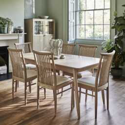 Ercol Teramo Medium Extending Dining Table & 6 Dining Chairs Set - thumbnail 2