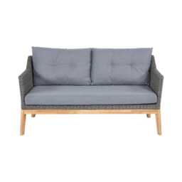 Pacific Lifestyle Larissa Wooden Garden Sofa Set, 4 Seater, Dark Grey - thumbnail 3