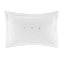Sophie Allport Embroidered Sunflowers Pillowcase Pair, White