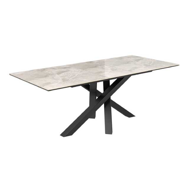 Casa Brando Extending Dining Table, Gloss Grey - image 1