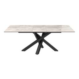 Casa Brando Extending Dining Table, Gloss Grey - thumbnail 2