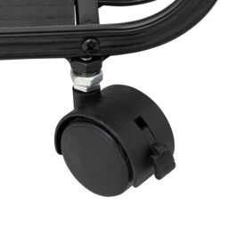 5five 3 Tier Rolling Storage Cart, Black - thumbnail 3