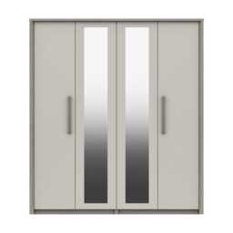 Casa Milan 4 Door Mirrored Wardrobe - thumbnail 2
