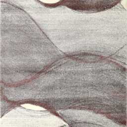Frith Rugs Grace Collection Rug, 290cm x 200cm, Red & Grey Waves