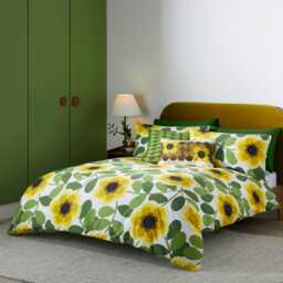 Orla Kiely Giant Water Lily Duvet Set, Double, Lemon Twist