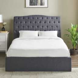 Casa Gerbera Storage Bed Frame, Double, Dark Grey - thumbnail 4