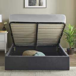 Casa Gerbera Storage Bed Frame, Double, Dark Grey - thumbnail 3